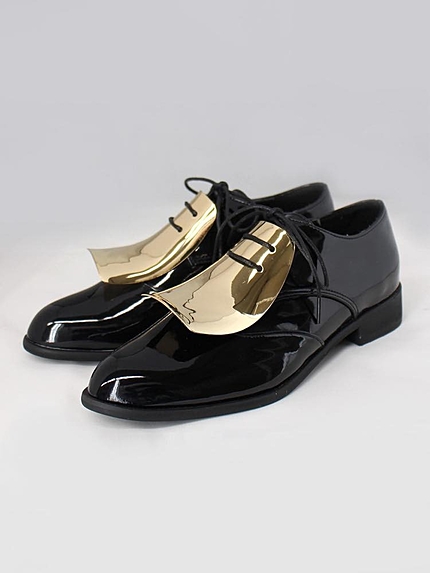 メタルプレート付きオックスフォードシューズ