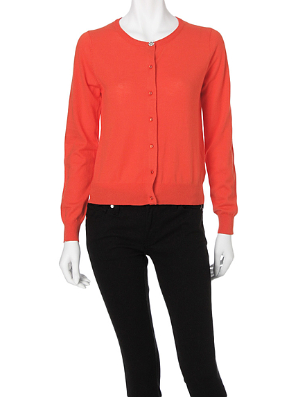 【DUO】 ビジュボタン付 CR BASICクルーカーデ