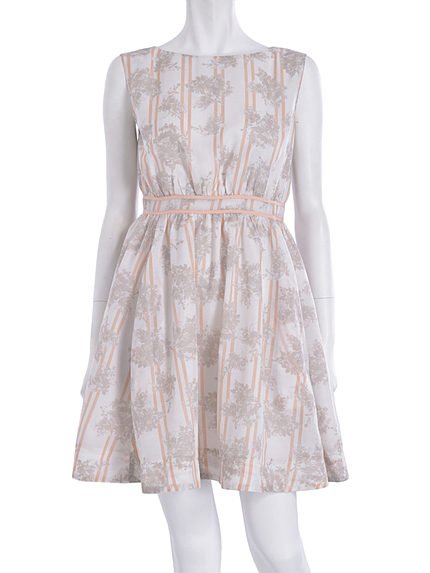 【DUO】 フラワーストライプワンピース