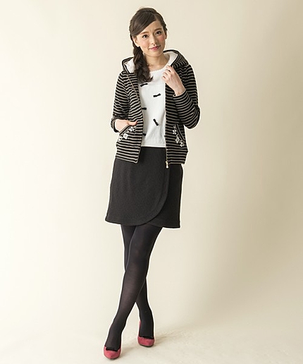 ビジュー裏毛パーカー