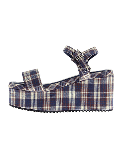 【goods】チェックストラップサンダル