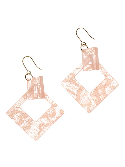 Wスクエアピアス