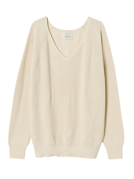 ラグランVネックニット
