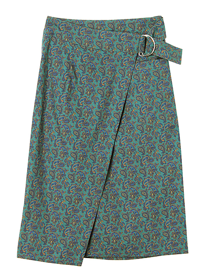 Deep paisleyスリットスカート