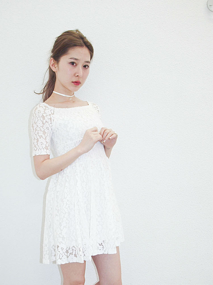 ストレッチレースワンピ