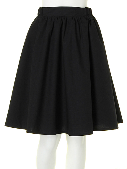 【green】コットンギャバピーチギャザーフレアスカート