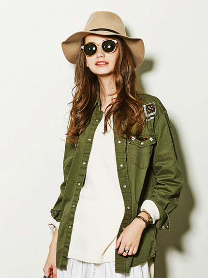 フェイクレザーベルトハット