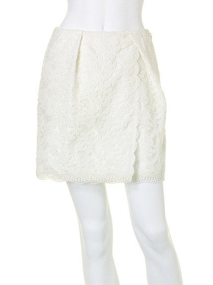 【DUO】レーススカラップ巻スカート