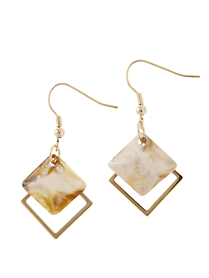 【goods】スクエアーストーンピアス