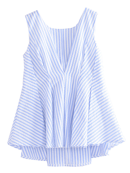 【dazzlin】サッカーストライプバックリボントップス