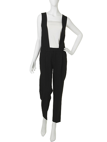 テーパードサロペットパンツ