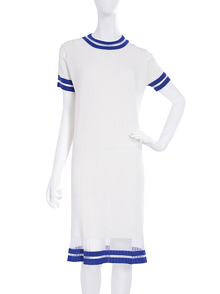 ワイドリブラインニットワンピース【2015夏新作】