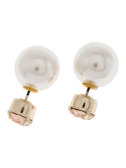 ストーン&パール 2wayピアス