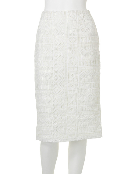 エスニックレースペンシルスカート