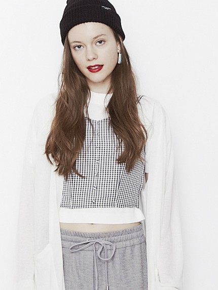 ギンガムチェックビスチェ