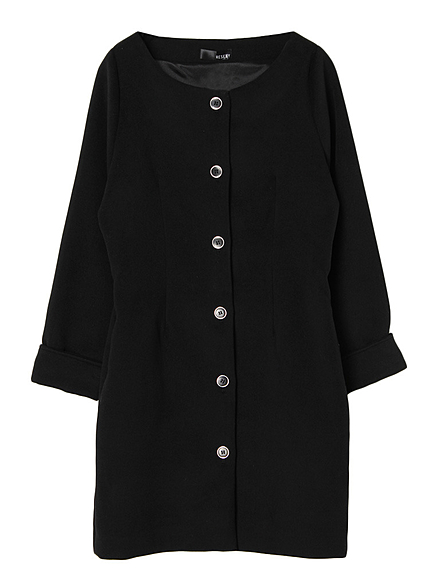 フェイクウールワンピコート