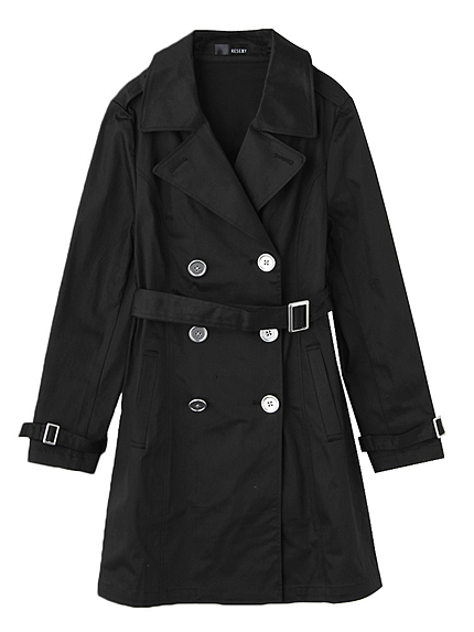 シルバーボタントレンチコート