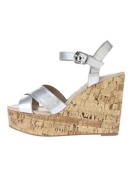 【GDS】 ミックスメタリックウェッジサンダル