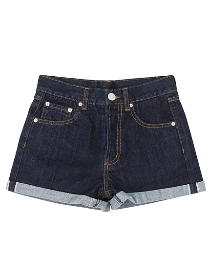 セルヴィッチデニムショートパンツ