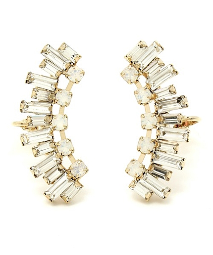 ラインストーンイヤーカフ