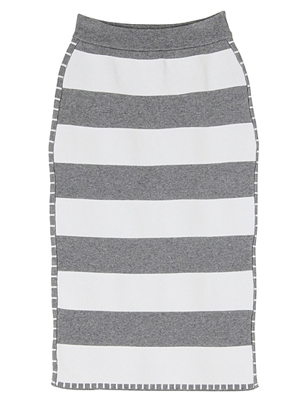 ボーダーハイウエストスカート