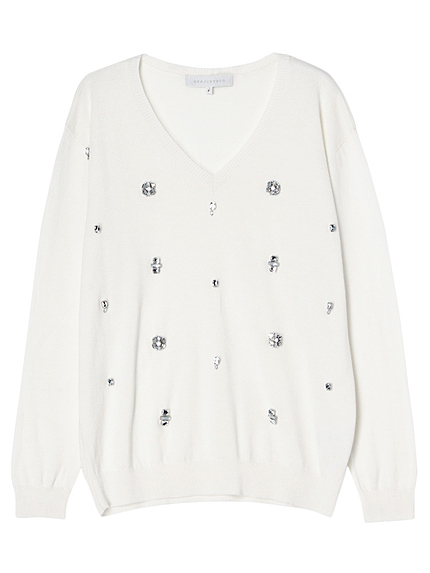 【DUO】 スクエアビジューニット