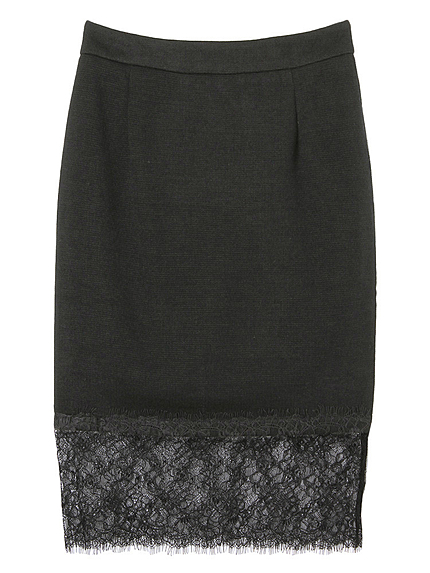 裾レースタイトスカート
