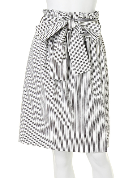 【LUX】 ストライプリボンラップスカート