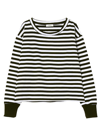 裏毛ボーダーTOPS