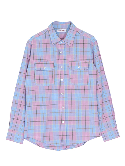 カラーチェックシャツ