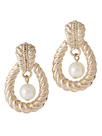 【DATE】アンティークフェイクパールピアス