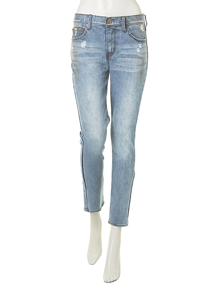 【R】クラッシュデニムパンツ