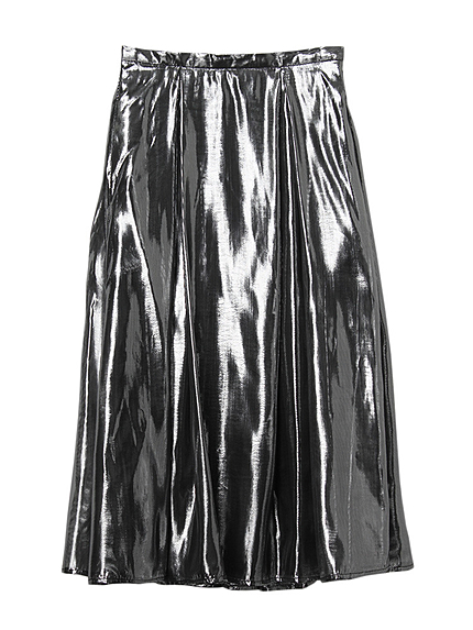 ミラーメタリックスカート