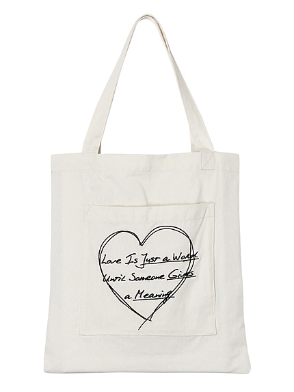 ハート刺繍エコBAG