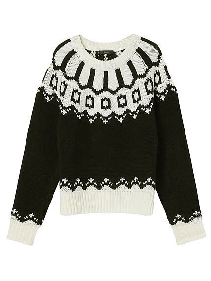 UPネックノルディックセーター