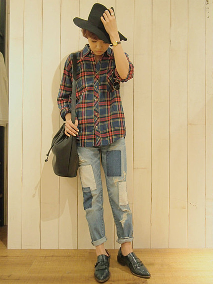 【Casual】パッチリメイクボーイズデニム