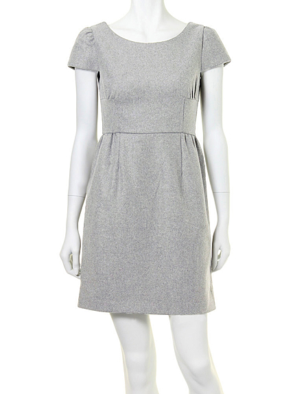 【DUO】 レディライクコクーンワンピース（無地グレー）