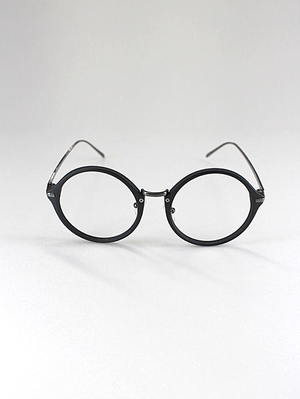 マットラウンドフレームメガネ