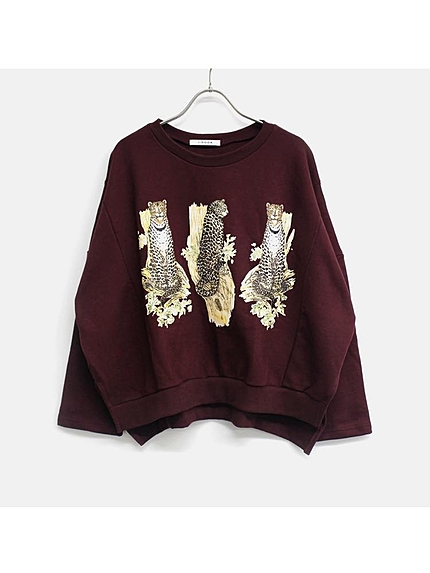 チータープリントスウェット