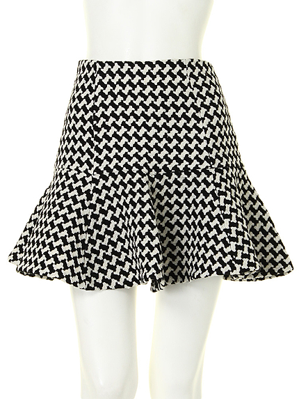 【dazzlin】千鳥柄ぺプラムスカート