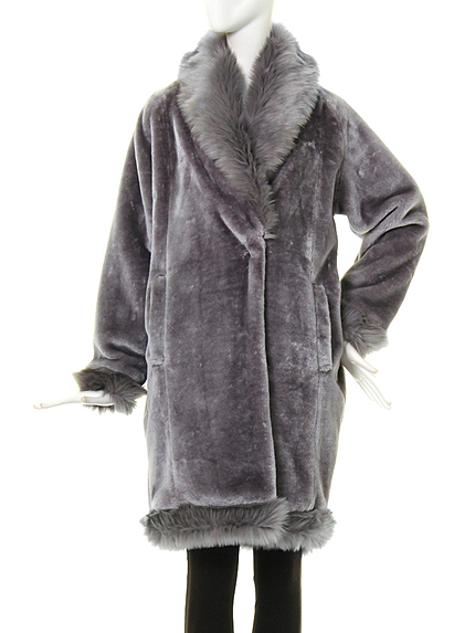 【FEMININE】ボリュームショールカラーファーコート