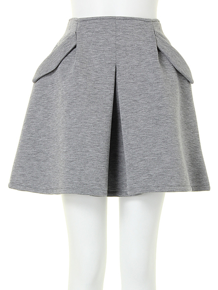 【CASUAL】タックデザインワイドミニスカート
