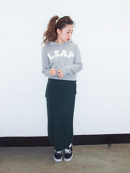 【vivi1月号玉城ティナさん着用】ニットリボンマキシスカート