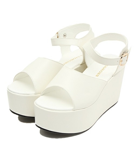 WEGO/フェイクレザー厚底サンダル