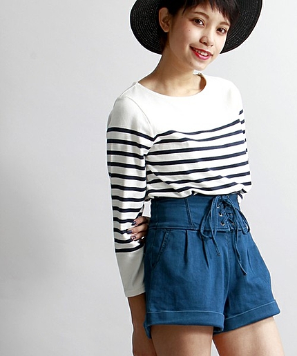 WEGO/レースアップショートパンツ