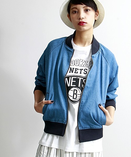 WEGO/デニムブルゾン