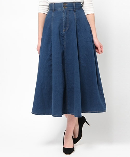 WEGO/デニムマキシスカート