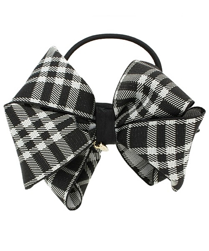 クラシカルチェックリボンヘアゴム