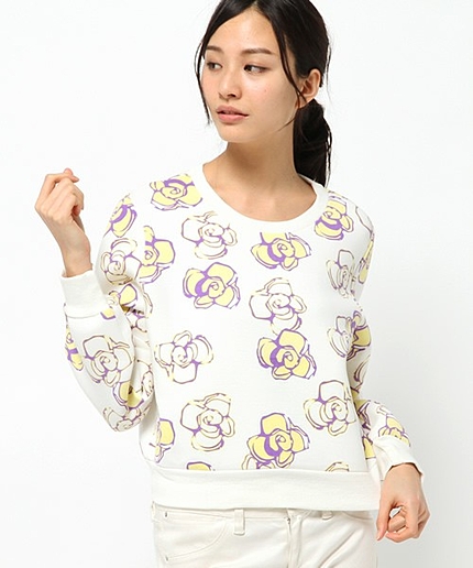 WEGO/フラワープリントスウェット