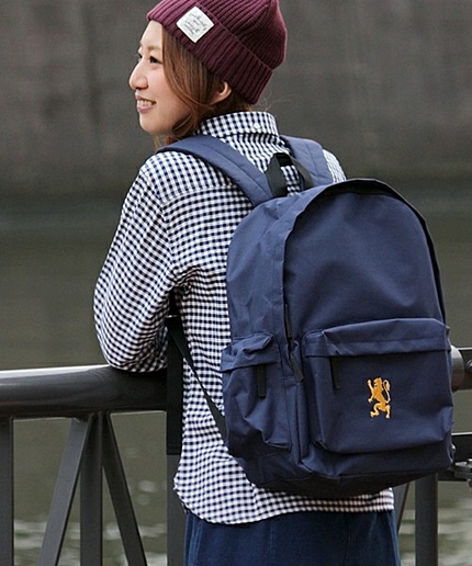 [GIORDANO]ライオン刺繍ナンバリングナイロンリュック (2015年モデル）